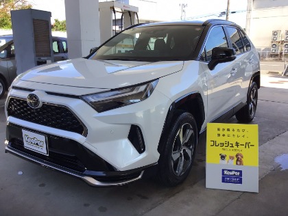 RAV4 PHV(トヨタ)の【雨が降ったらキレイになる！女性に1番人気！】フレッシュキーパー　ガソリン5円引き券プレゼント！