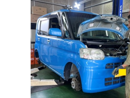 ダイハツ タント(2013年式、9万5千～10万km)の車検作業実績・車検の