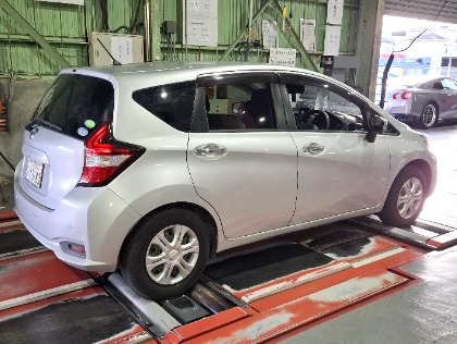 日産 ノート(2017年式、2万～2万5千km)の車検作業実績・GTNET車検