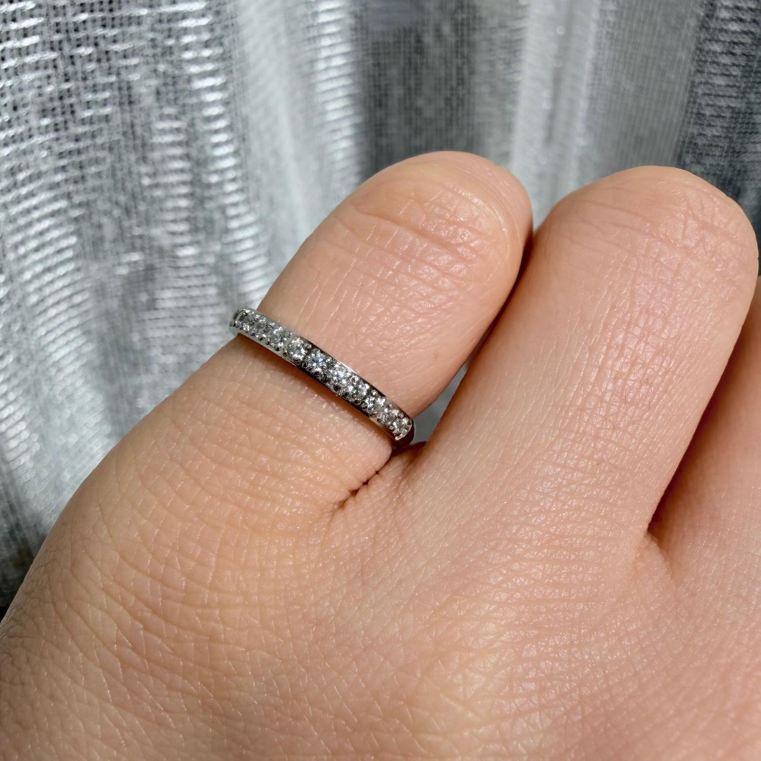 ハーフエタニティリング サージカルステンレス 金属アレルギー対応 レビュー画像11