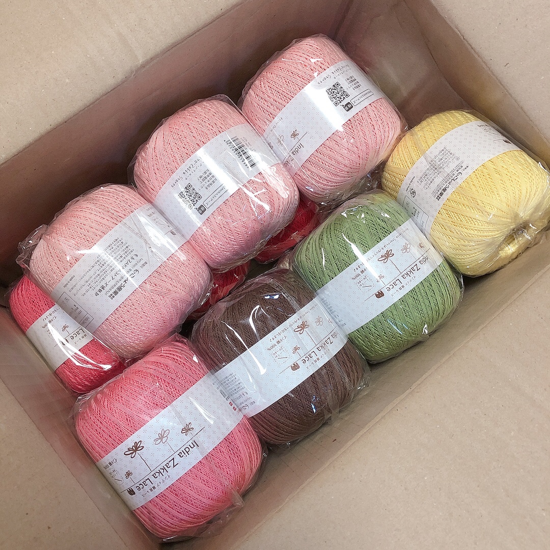 日本製新品毛糸zakkaストアーズ　ごしょう産業　レース糸　インディア雑貨レース 生地