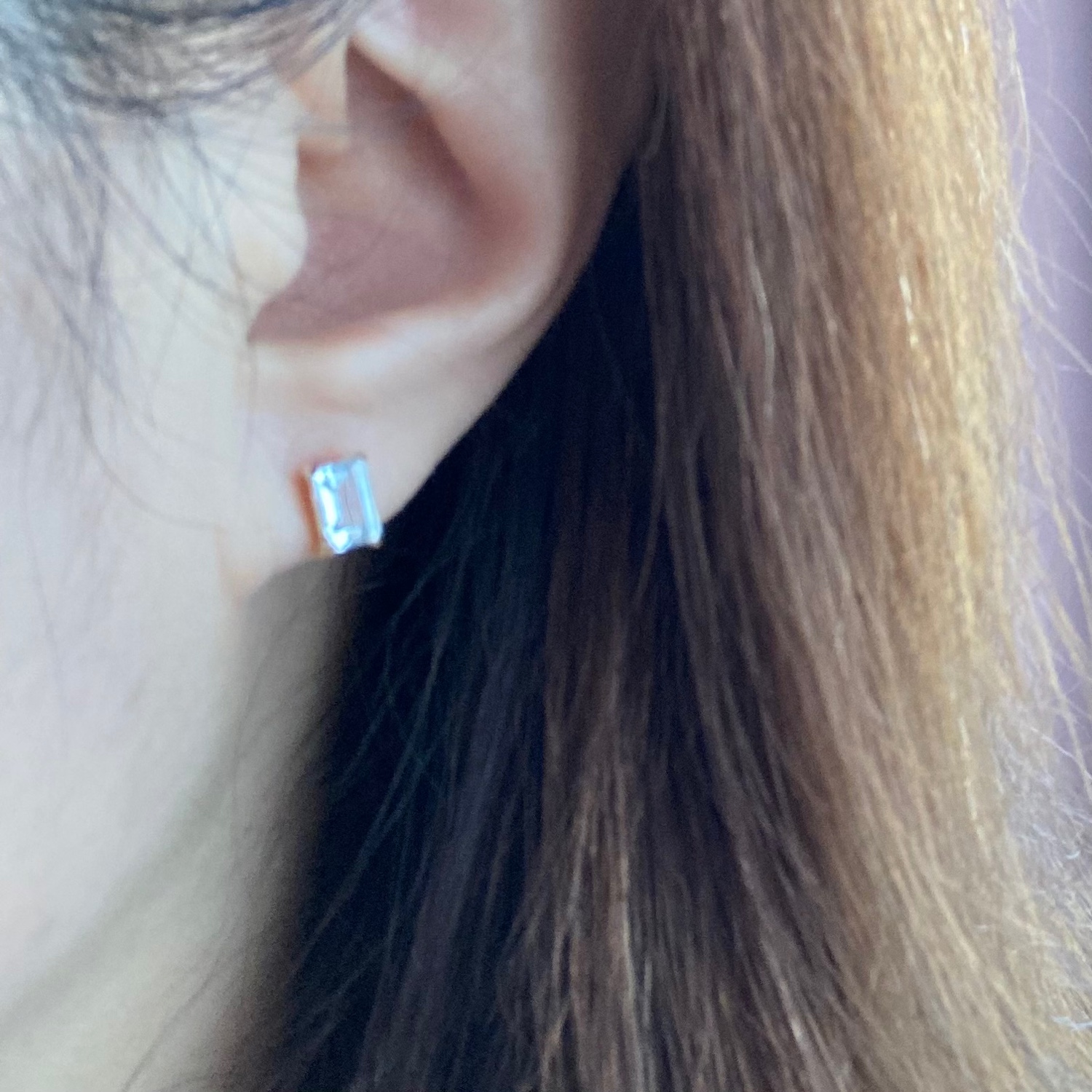 楽天市場】アクアマリン ピアス K10YG 10k 10金 バゲットカット 楽天市場】アクアマリン ピアス K10YG 10k 10金 バゲットカット