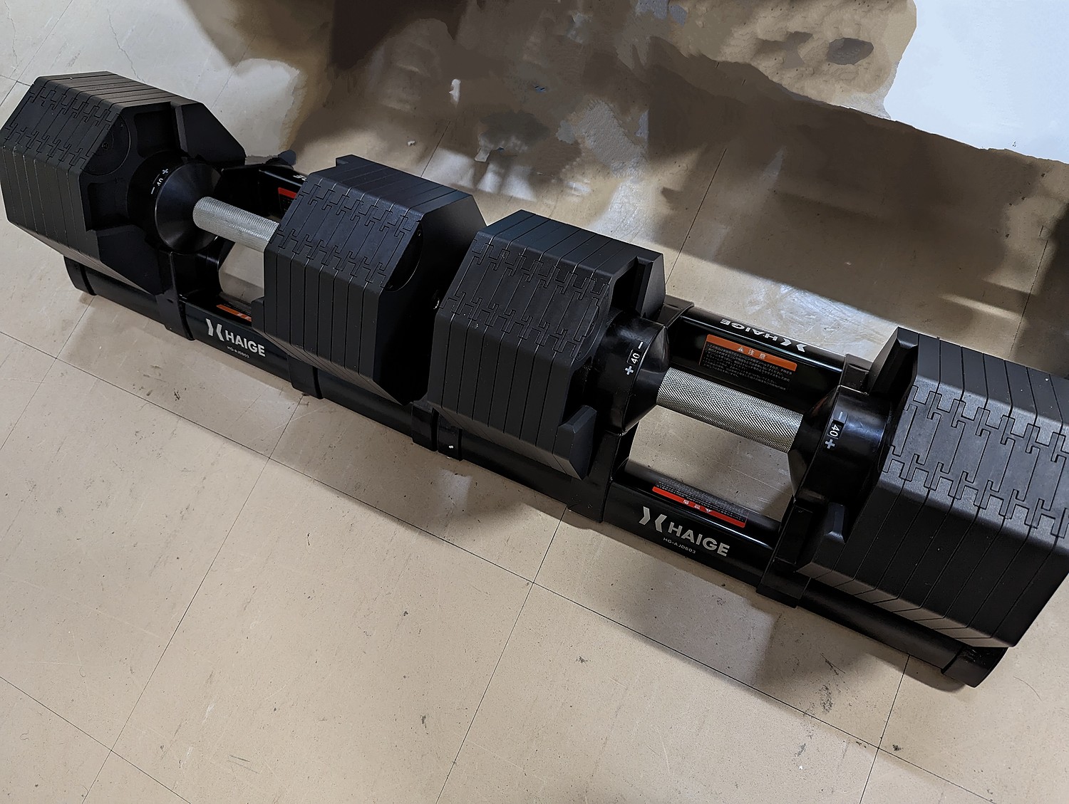 楽天市場】ハイガー公式 可変式ダンベル 40kg アジャスタブル