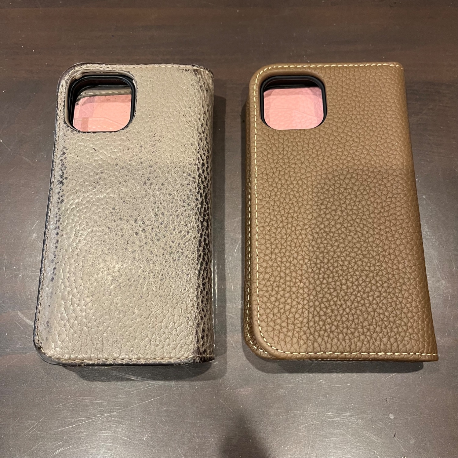 iPhone17 ケース バイカラー 手帳型 本革 17e Air 16e iPhone16 iPhone15 iPho HANATORAレビュー ハナトラ手帳型ケース iPhone手帳型ケース本革 レビュー画像6