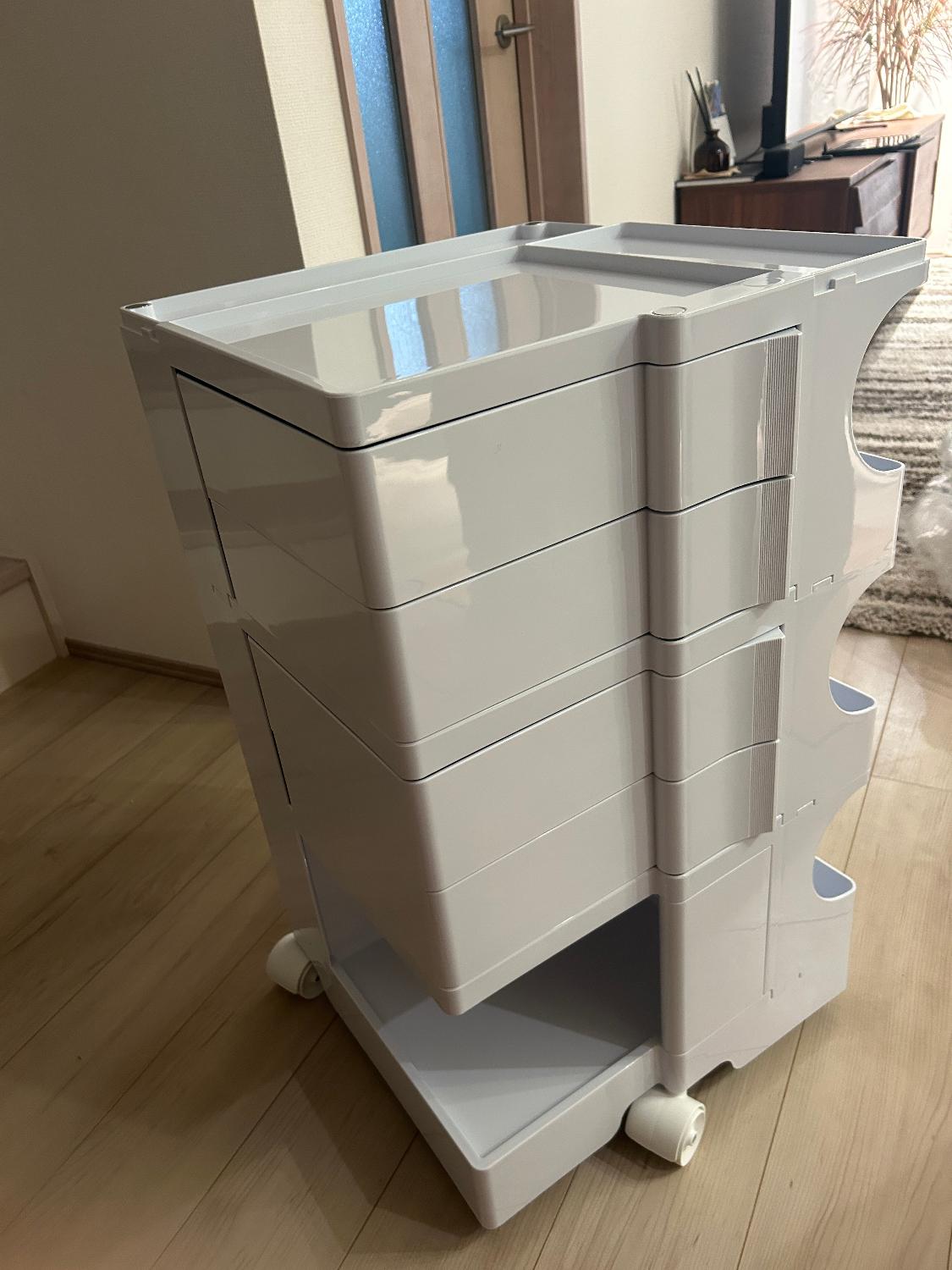 オフィスワゴン 180°回転引出し付き クリーム 楽天市場】【限定クーポン配布中】 収納ワゴン 完成品 回転式ワゴン