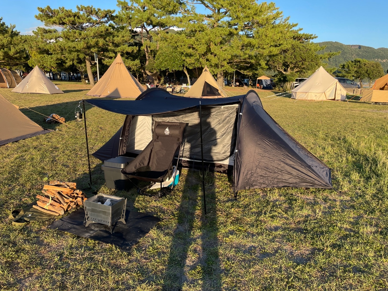 楽天市場】送料無料 OneTigris COMETA トンネルテント 黒色系 シル