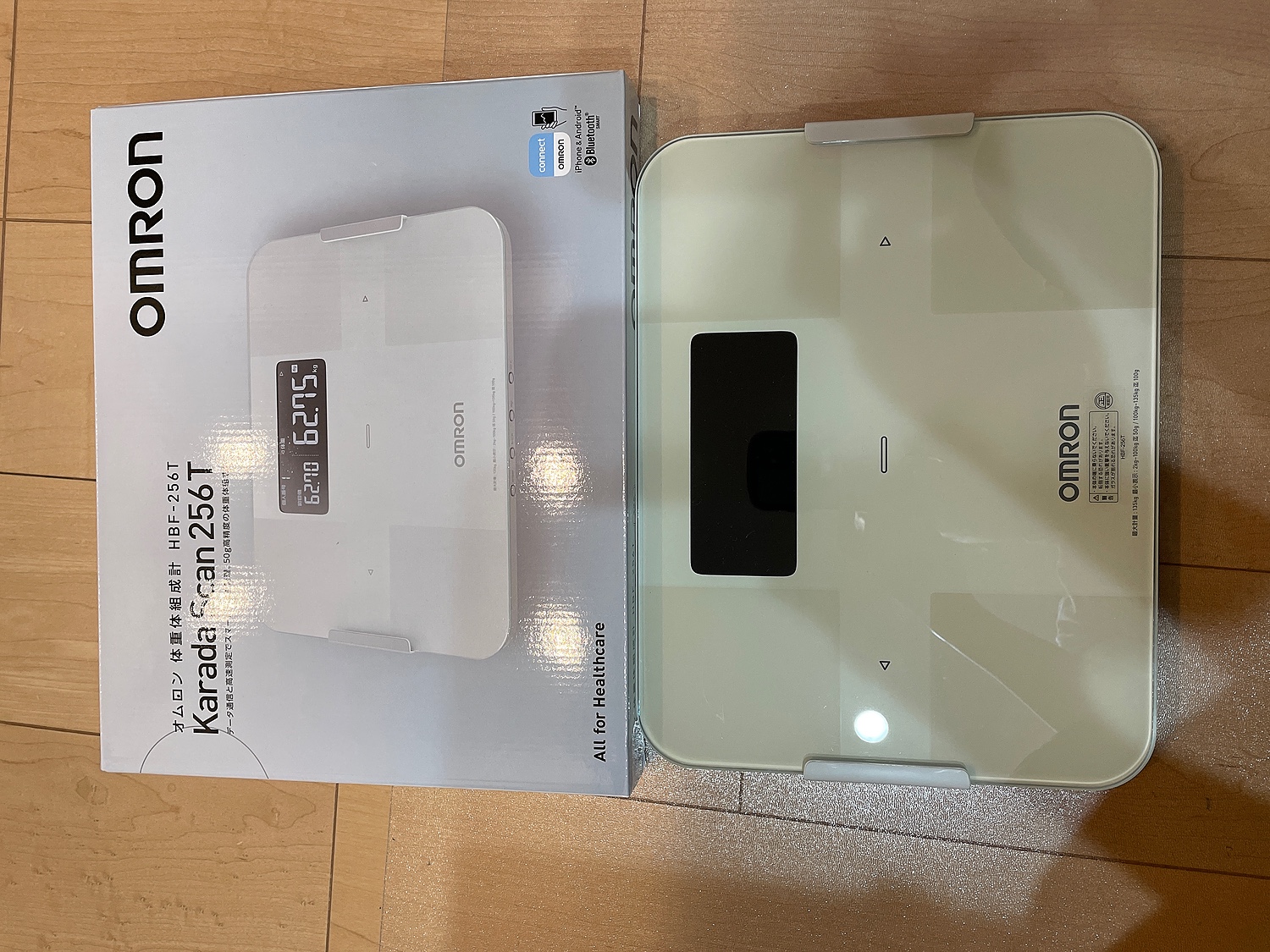 オムロン 体重体組成計 connect HBF-256T-W ホワイト+nikita.wp