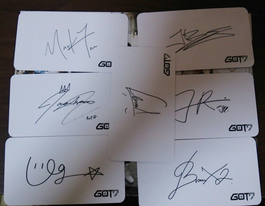GOT7 直筆サイン入り写真 Kstyle13周年】GOT7 ジニョンさんからお祝いメッセージが到着