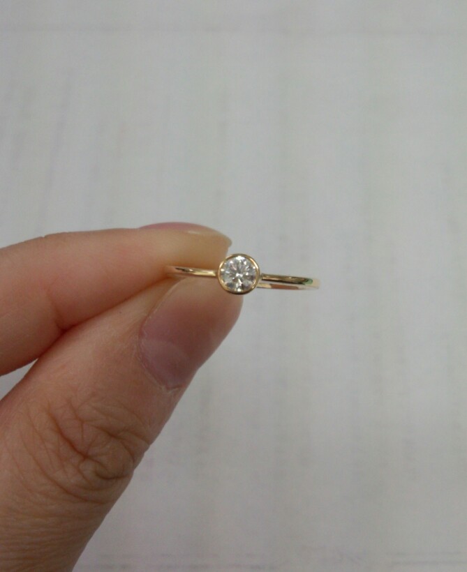 楽天市場】【一粒 ダイヤモンド リング】K18 ダイヤモンド 0.2ct ...