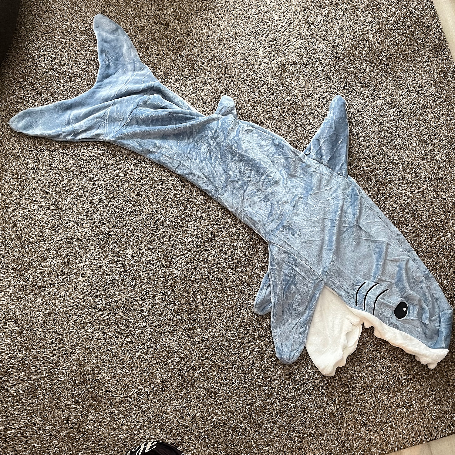 サメ寝袋 shark blanket サメブランケット 着る毛布 寝袋170 - 布団・毛布