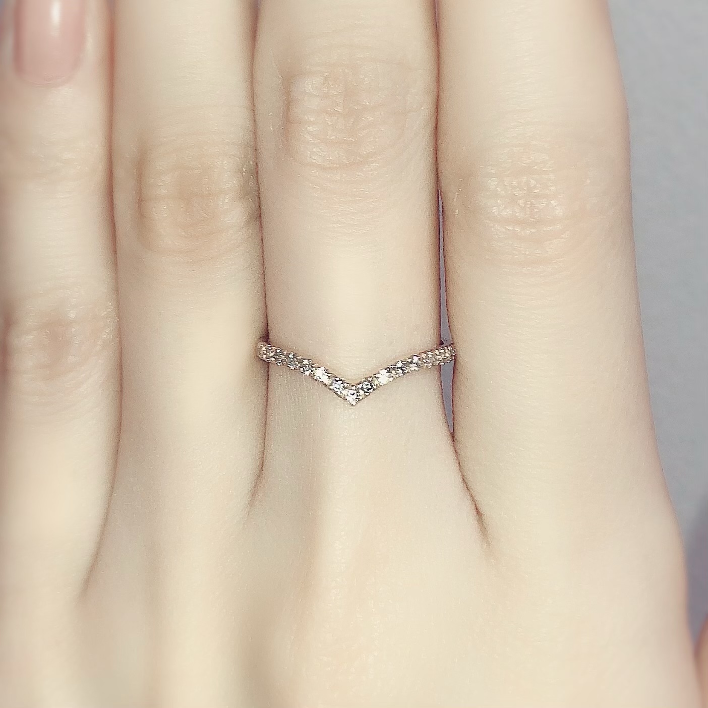 最安値に挑戦！ 楽天市場】K10WG/YG/PG ダイヤモンド V字 リング【0.17ct アクセサリー