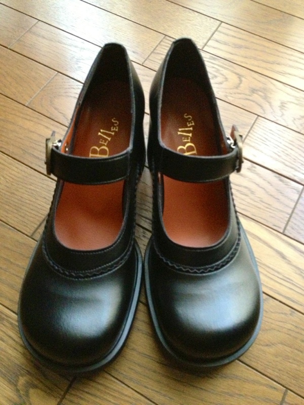 【楽天市場】ヒールシューズ チャンキーヒール ストラップ クラシカル おでこ 厚底 レディース 婦人靴 日本製 A0594 Belle and