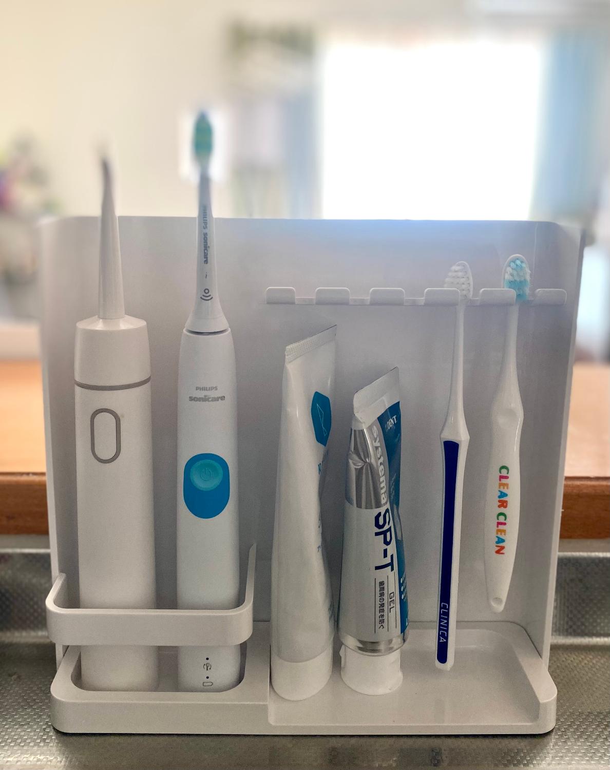 ［ 目隠し歯ブラシ＆チューブスタンド タワー レギュラー 山崎実業 タワーシリーズ 歯ブラシスタンド レビュー画像9