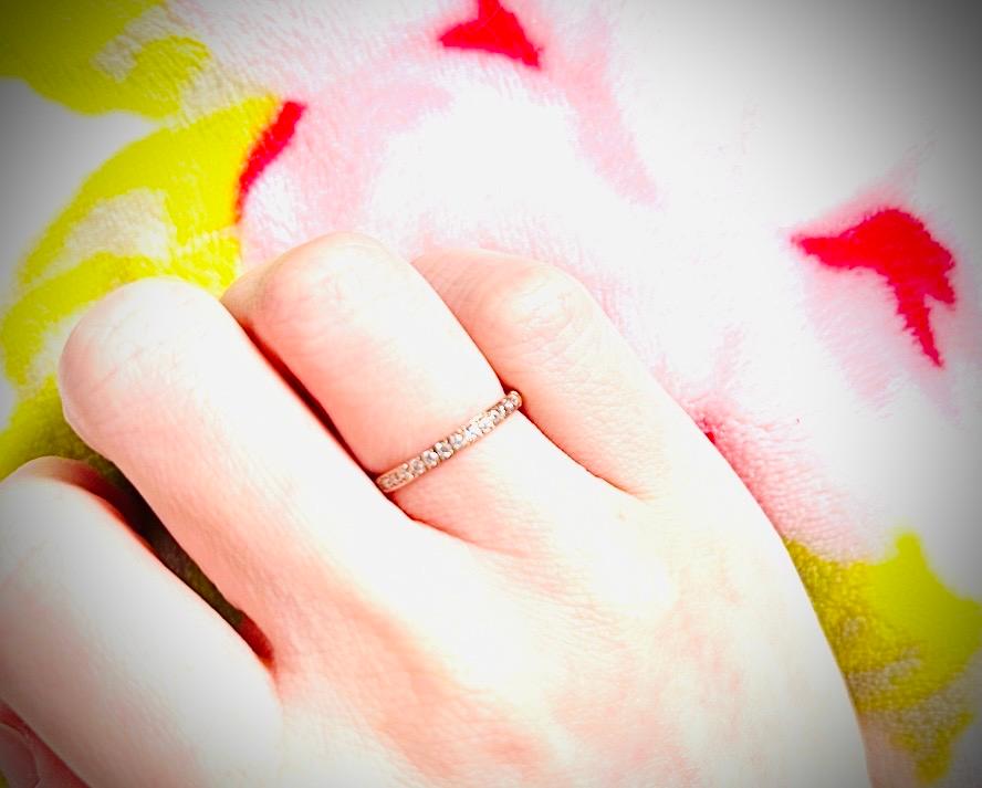 ハーフエタニティリング サージカルステンレス 金属アレルギー対応 レビュー画像13