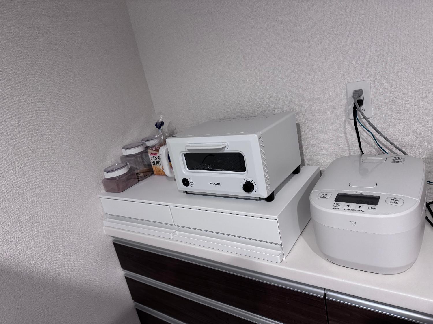 楽天1位［ ツーウェイ キッチン家電下引き出し＆スライドテーブル タワー W80／W45 ］山崎実業 tower レンジ #山崎実業 #tower #タワー レビュー画像1