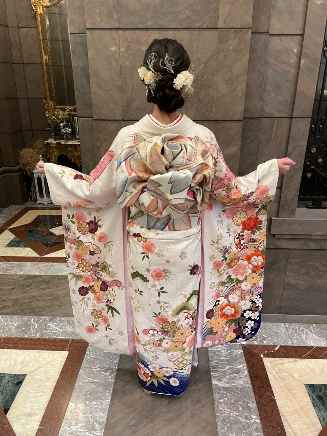 大振袖 着物デザイナー 正絹 成人式 バイカラー12点セット www