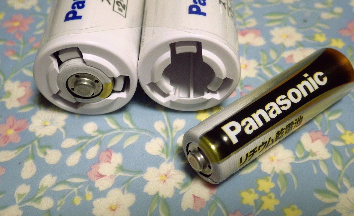 人気定番の パナソニック 単3形充電池用 サイズ変換スペーサー 2本入 単3形→単2形