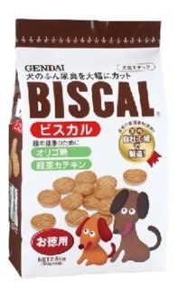 犬　おやつ ビスカル　ふん尿臭軽減ビスケット　2.5キロ（500g×5袋） 楽天市場】現代製薬 ビスカル 2.5kg（500g×5袋） （ペットのふん、尿臭
