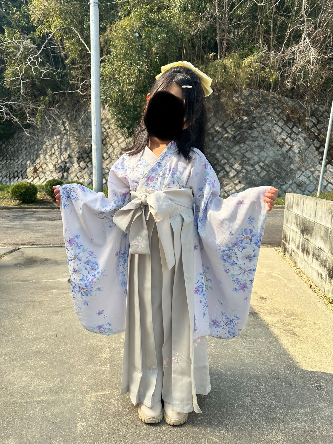 キャサリンコテージの袴150 を裾5cm切ってもらいました