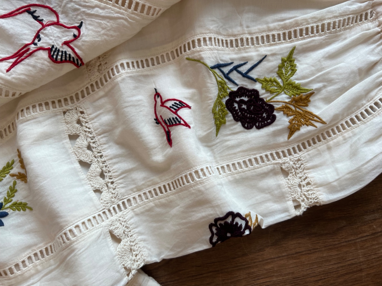 TODAYFULトゥデイフル2025春夏エンブロイダリーパッチワーク刺繍入パンツ TODAYFUL/トゥデイフル】Embroidery Patchwork Trousers/エン