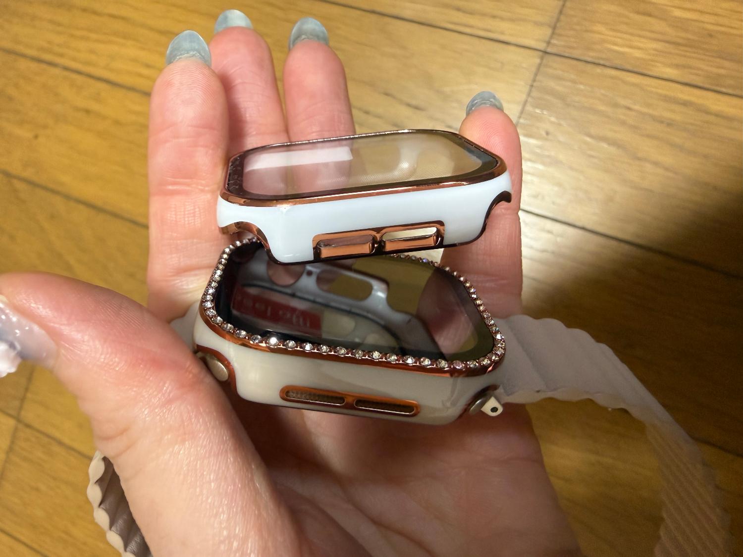 アップルウォッチ カバー 10H 最高硬度 強化ガラス 耐衝撃 empire クリア おしゃれ 38 40 41 42  アップルウォッチカバー empire 強化ガラス レビュー画像10
