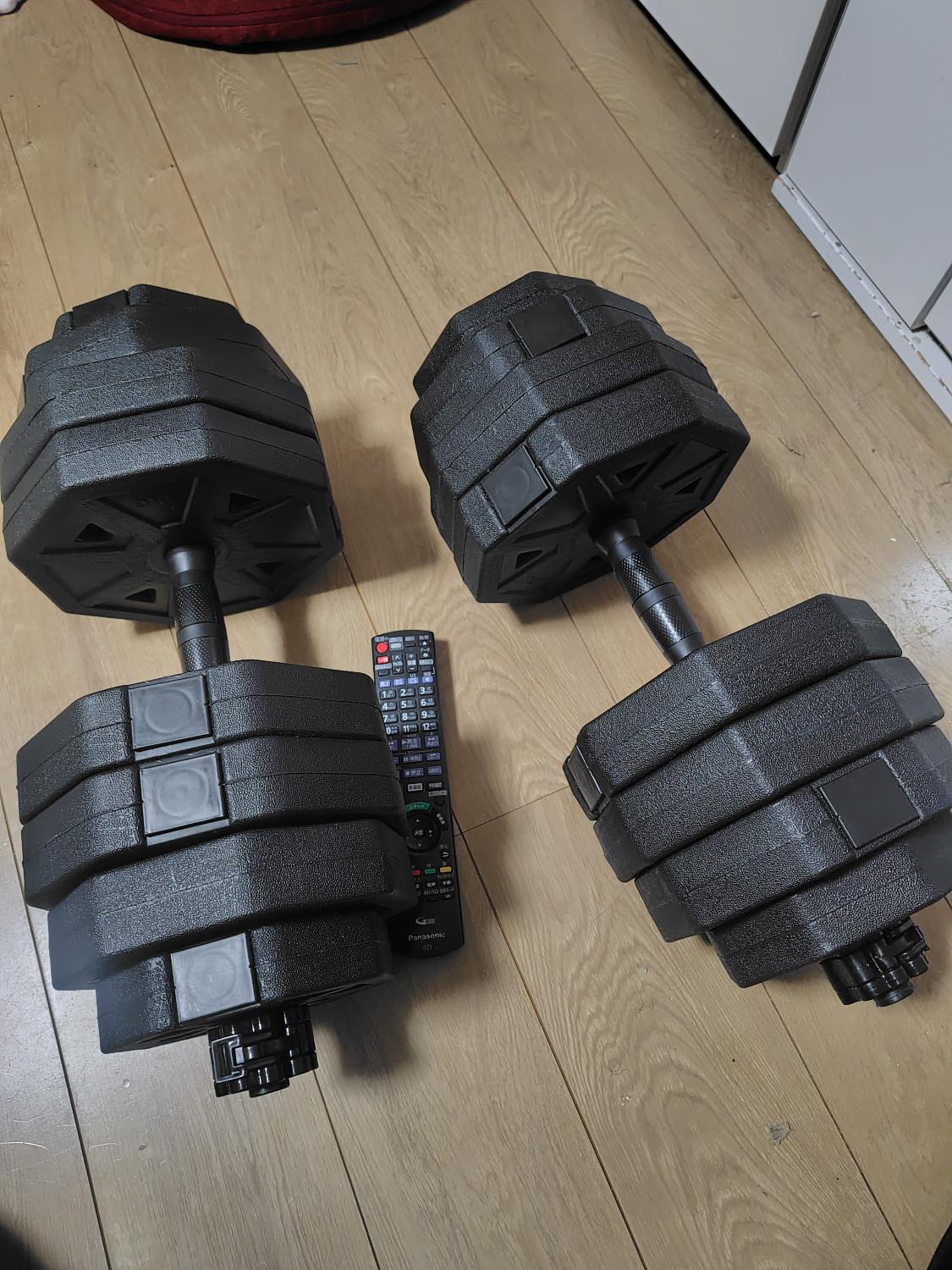 楽天市場】ダンベル 可変式 2個セット 5kg 10kg 15kg 20kg ×2個【1年