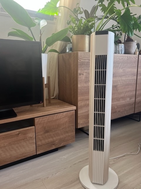 扇風機 dcモーター リビングファン おしゃれ タワー スリム dc タワーファン リモコン 木目 タワー型 リビング  #AND・DECO #アンドデコ #タワーファン レビュー画像17