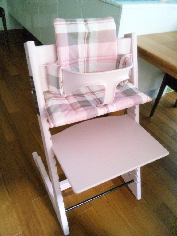 カツさん堂ワイワイ店STOKKE トリップトラップ 3点セット チェア本体 ベビーセット クッション ベビーラック、チェア