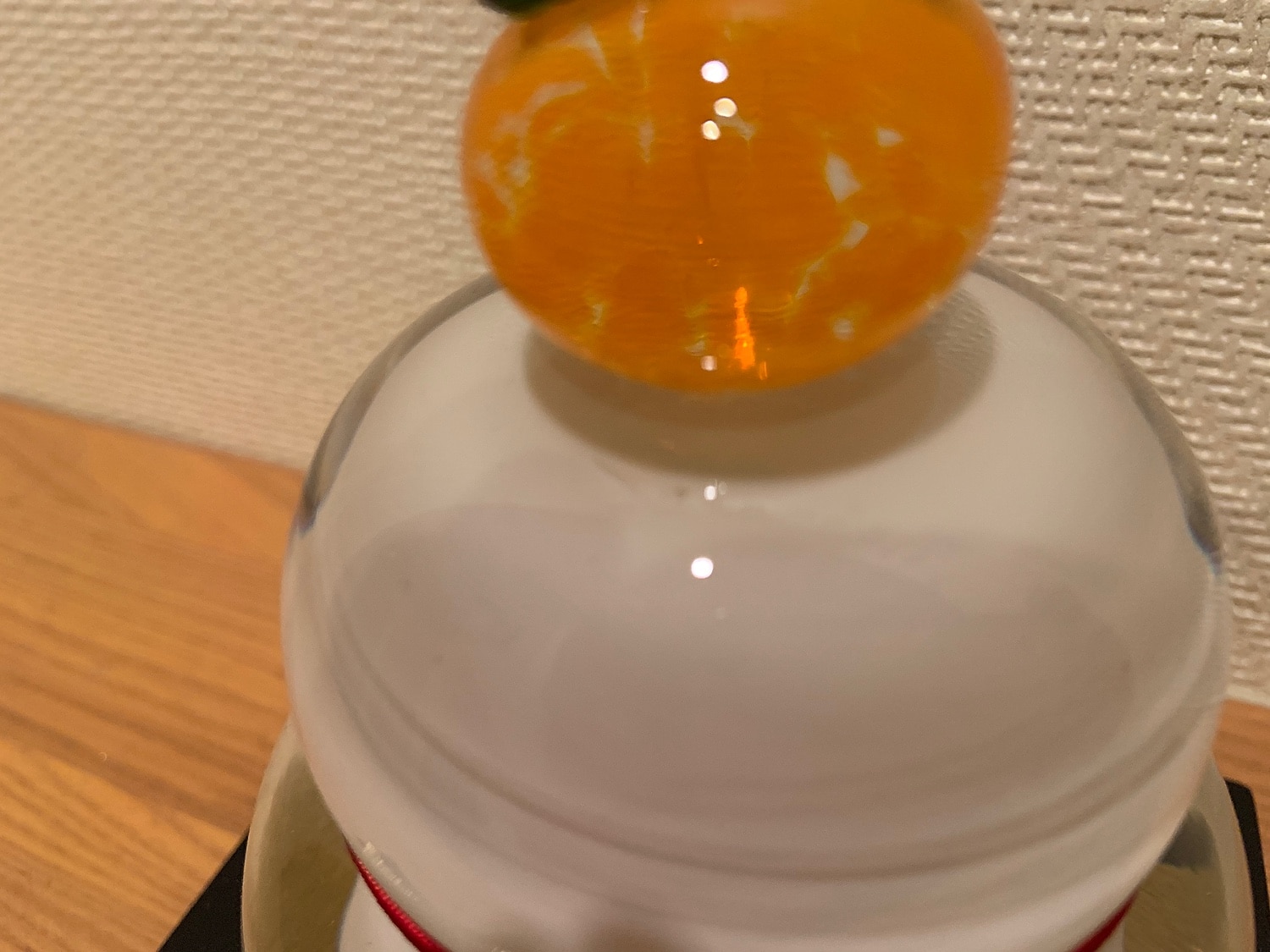 楽天市場】工房 CRAFTHOUSE ガラス製 鏡餅 白（大） 敷板・梅結び水引
