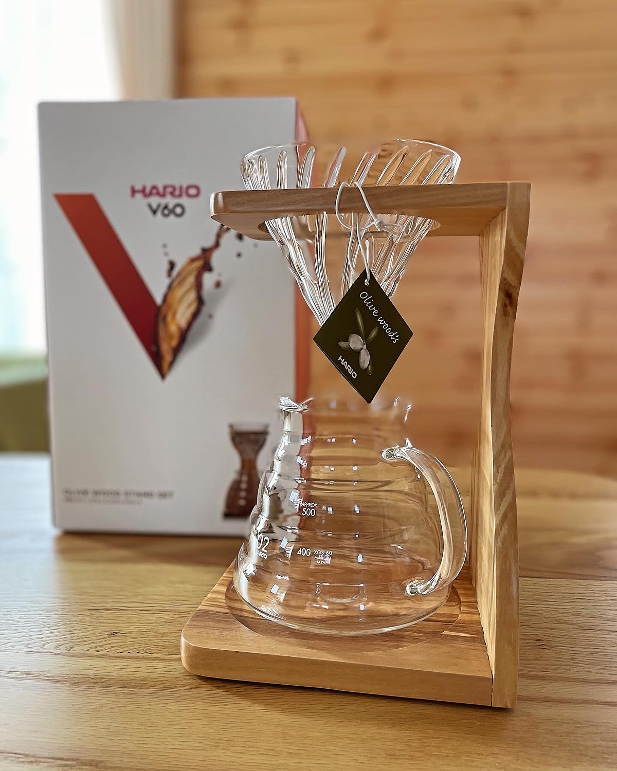 楽天市場】HARIO ハリオ V60オリーブウッドスタンドセット VSS-1206-OV