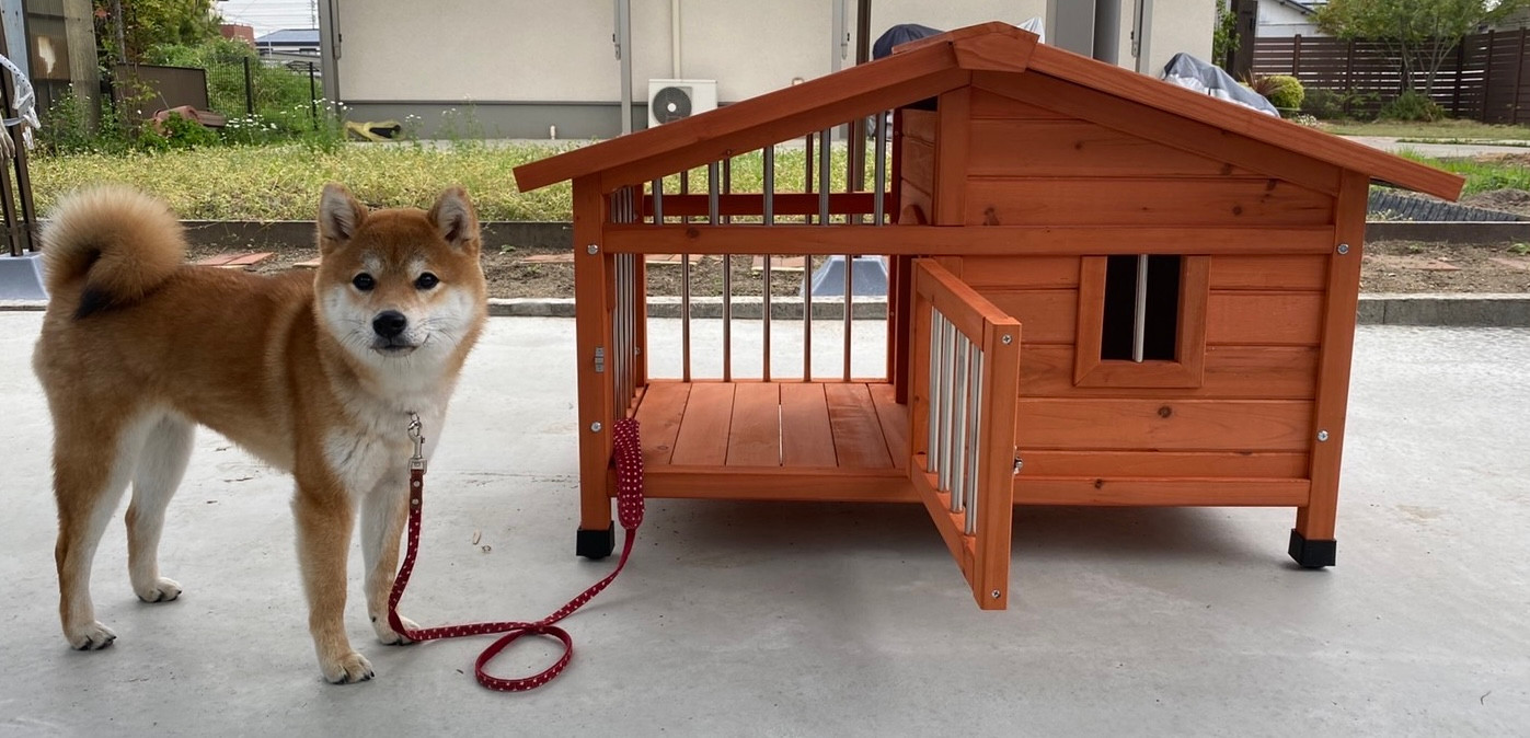 新品本物】 ペットハウス 犬小屋 大型 木製 中型犬 小型犬 に最適 犬