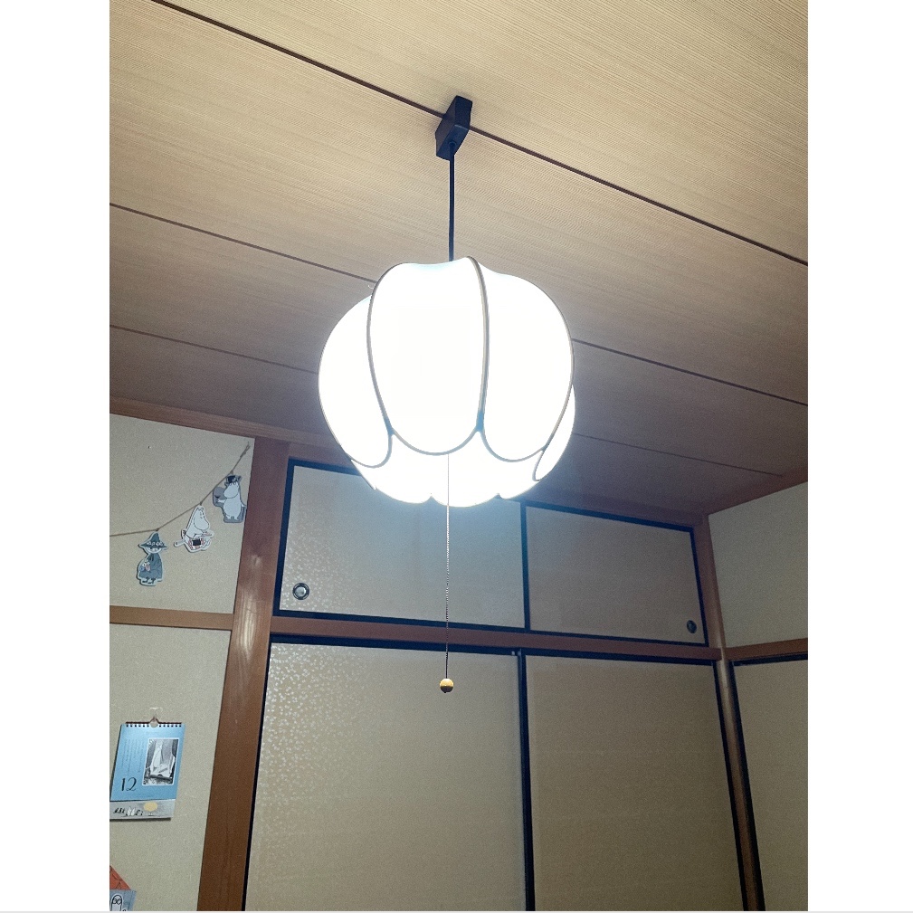 30cm天井照明 インテリア照明 吊り下げライト ガラスシェード レトロ手作りJ
