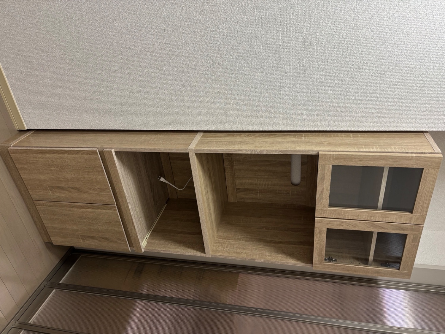 食器棚 レンジ台 キッチン収納 家電収納 キッチンボード スリム キッチン 収納 棚 ラック 食器 キッチン収納 幅約6 LOWYA食器棚 レンジ台口コミ キッチンボードレビュー レビュー画像3