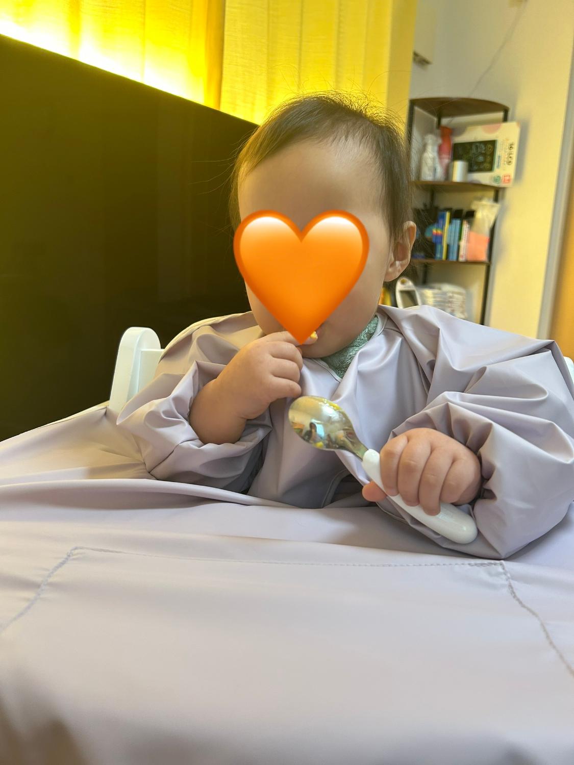 テーブルクロス一体型エプロン お食事エプロン 離乳食エプロン レビュー画像8