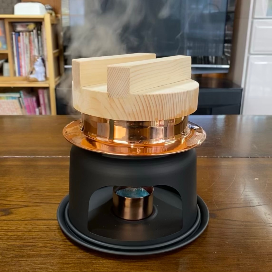 楽天市場】純銅製炊飯釜≪ごはんはどうだ！≫ 釜めしセット（スタンド