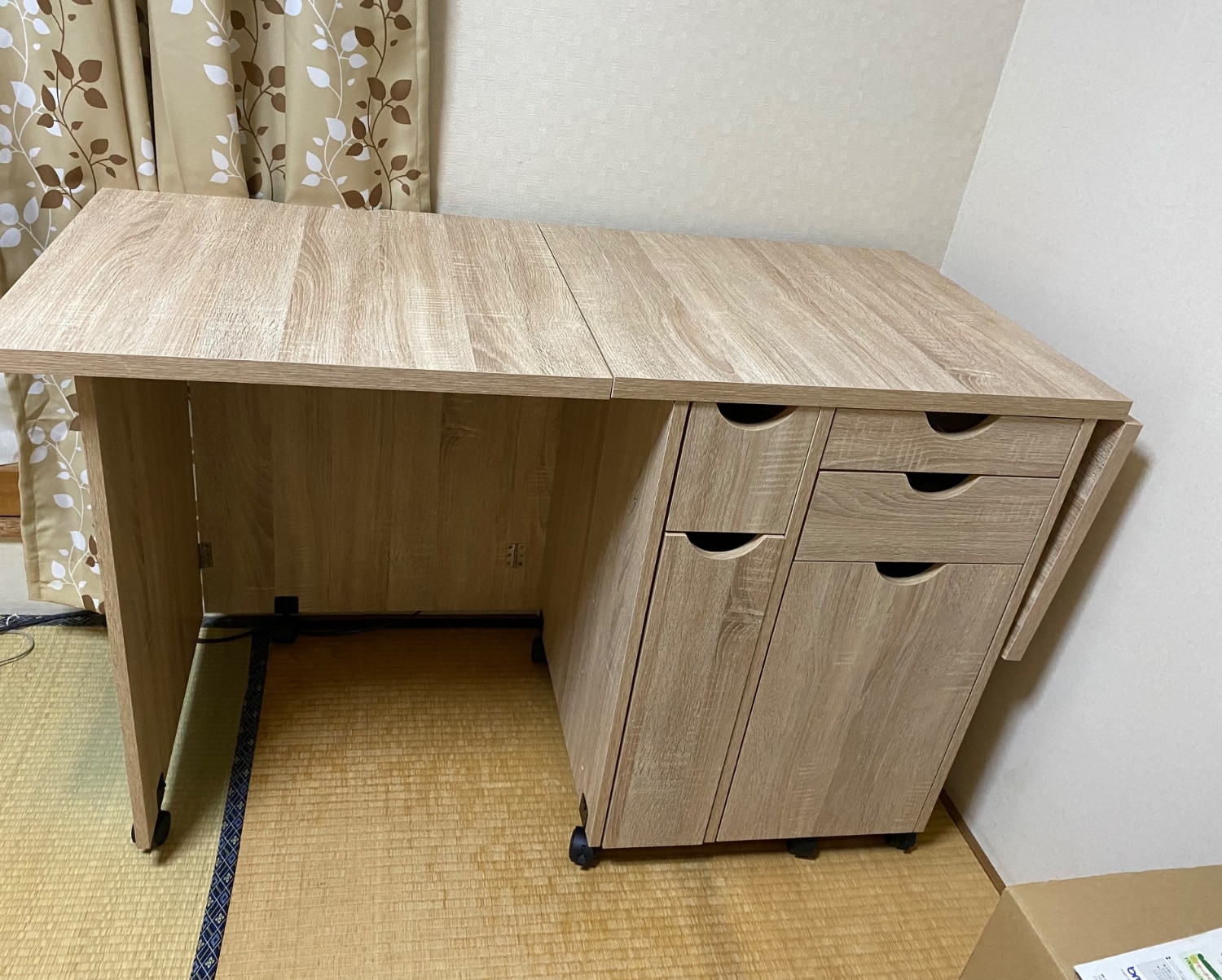 LOWYA ロウヤ ミシン台 作業台 洋裁 折りたたみ コンパクト 机