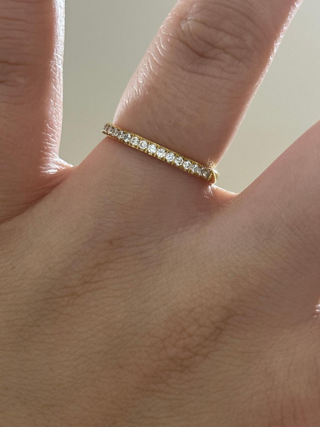 ハーフエタニティリング サージカルステンレス 金属アレルギー対応 レビュー画像14