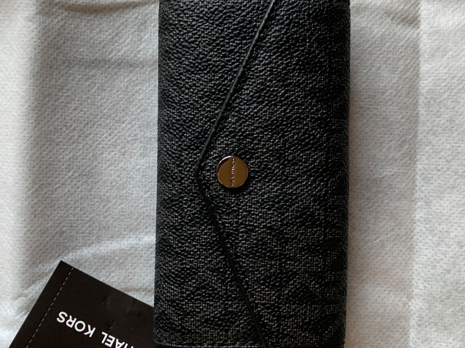 新品 マイケルコース MICHEAL KORS シグネチャーグレー キーケース JET SET CHARM(ジェット セット チャーム) エクストラスモール