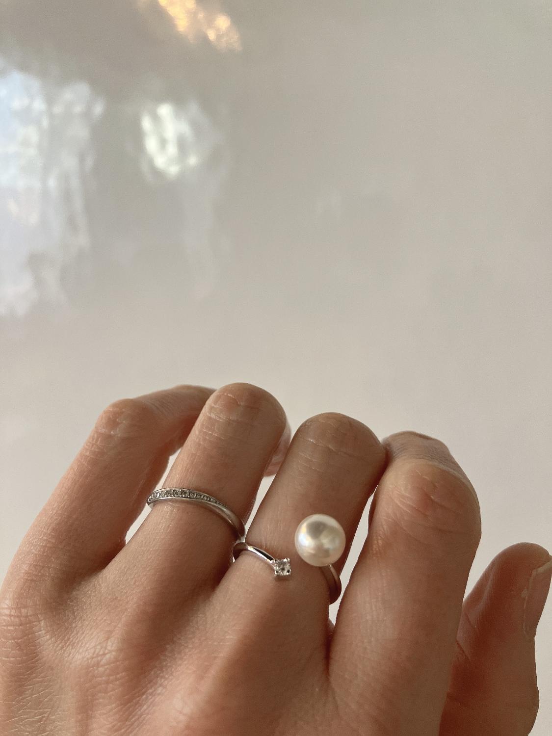 パールリング口コミ VOTRE COUTURE レビュー フリーサイズ指輪 レビュー画像1