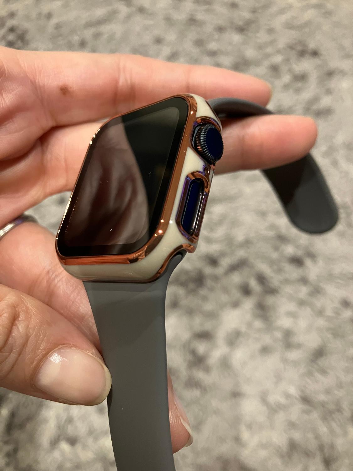 アップルウォッチ カバー 10H 最高硬度 強化ガラス 耐衝撃 empire クリア おしゃれ 38 40 41 42  アップルウォッチカバー empire 強化ガラス レビュー画像5