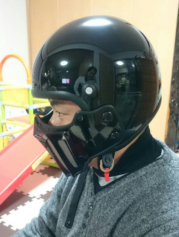 TT&COマッドマッスクJ01 マスク付ジェットヘルメット - セキュリティ 