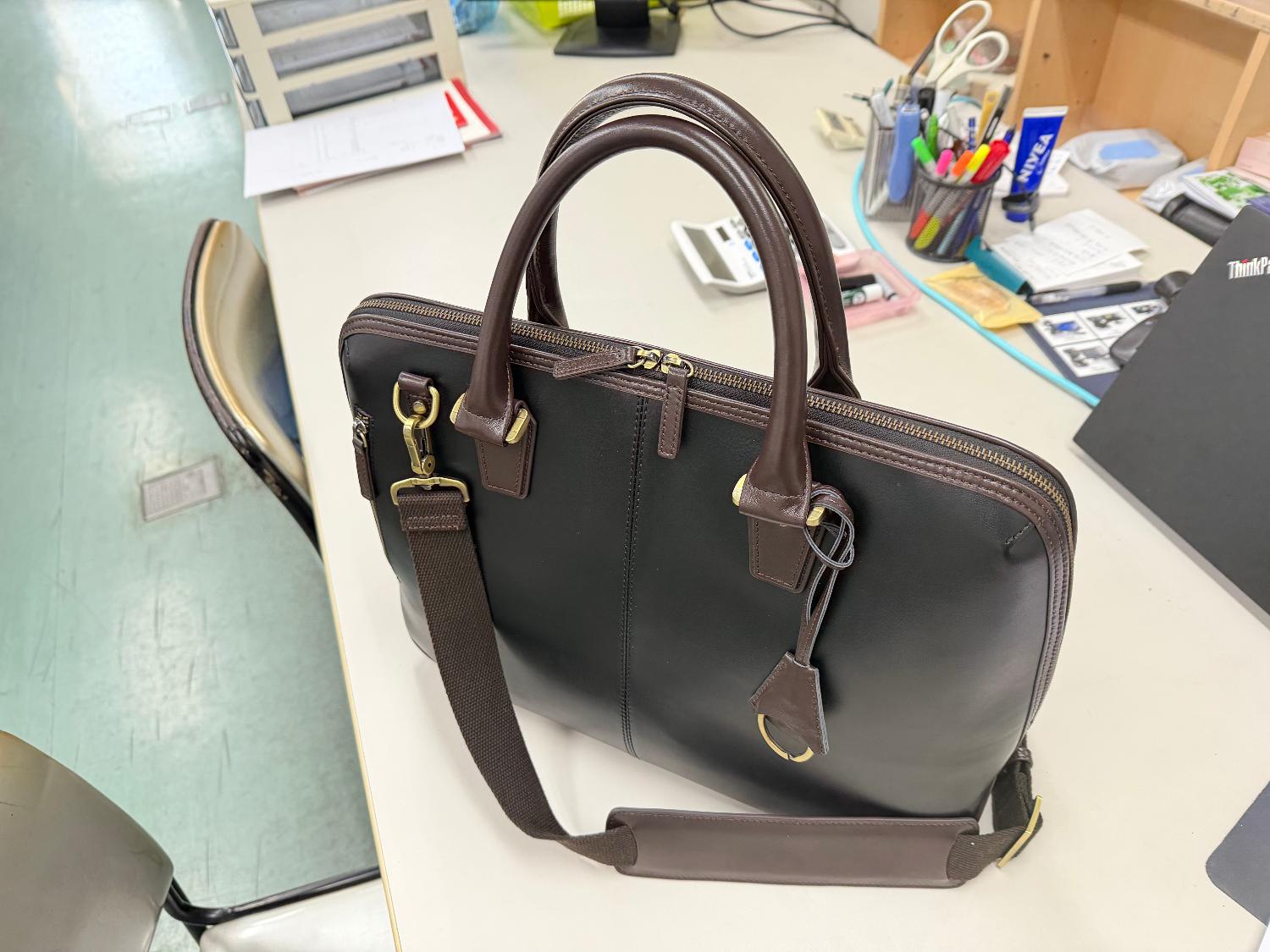 GOLDMENレビュー ビジネスバッグ口コミ 本革ブリーフケース レビュー画像1