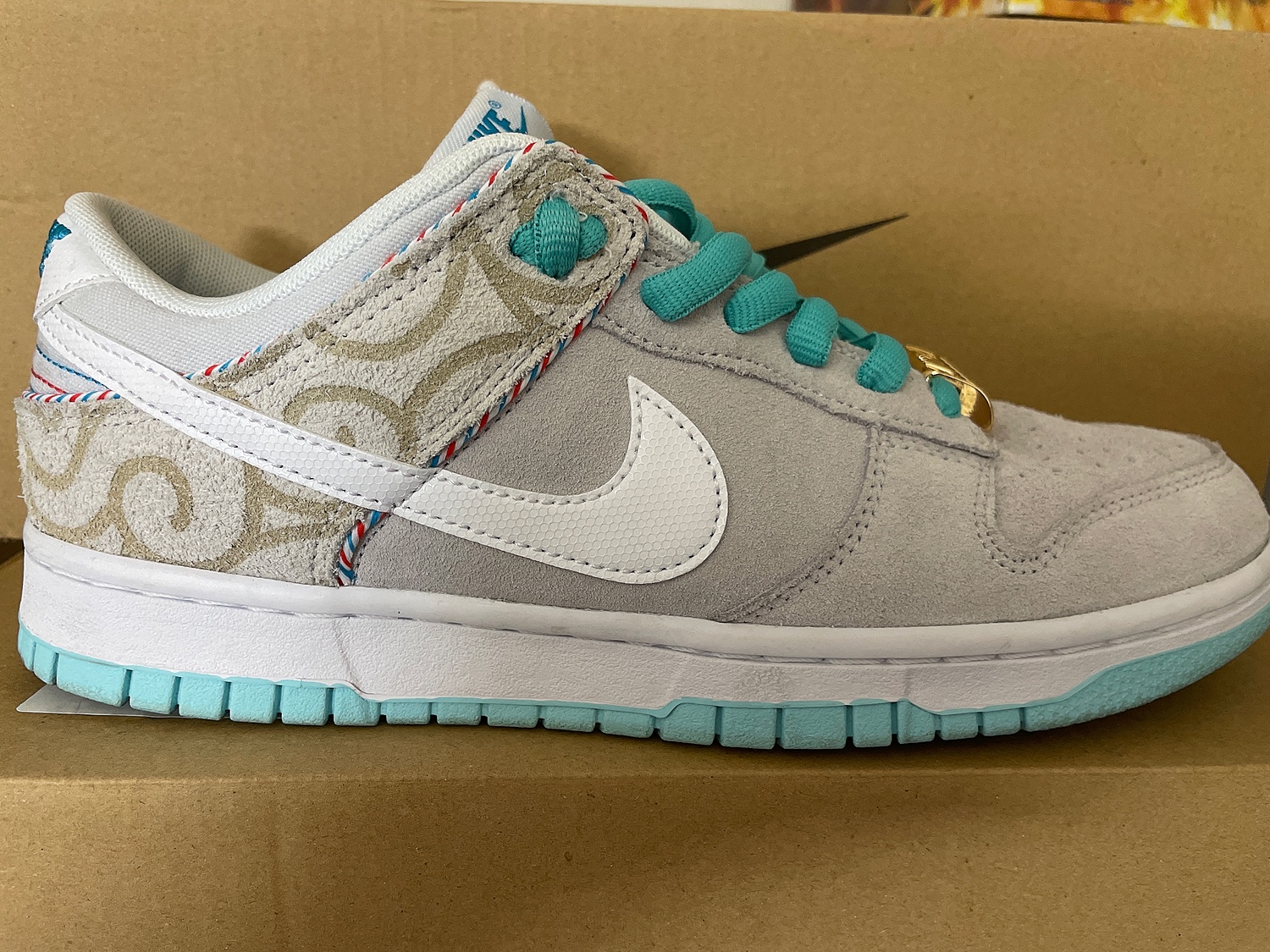 訳あり オーバルシューレース 140cm ダンク Dunk SB white 86222