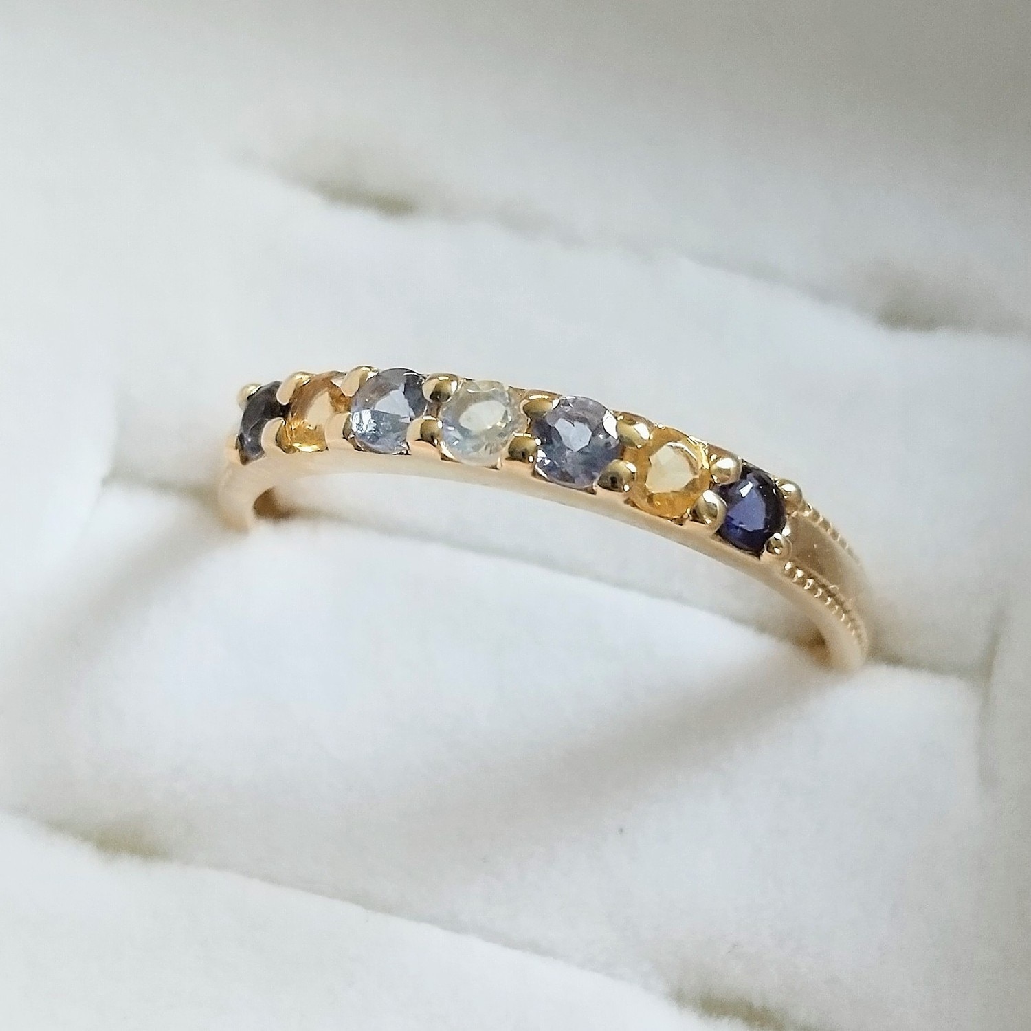 お好きな石を選んで作る リング 指輪 レディース 天然石 選べる アミュレットリング K10 10金 10k K18 1 アミュレットリング 天然石リング お守りリング レビュー画像17