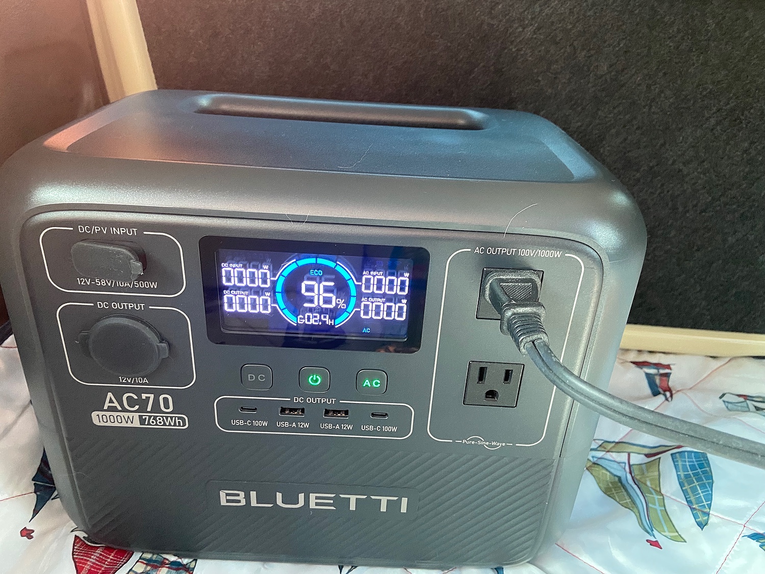 【楽天市場】購入者さんの【クーポン利用で62,800円】BLUETTI ポータブル電源 AC70 768Wh/1000W 大容量 家庭用 蓄電 ...