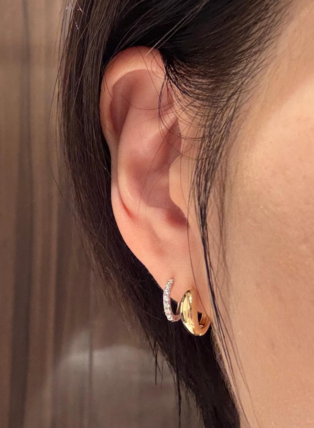 楽天市場】K18中折れ式フープピアス(11mmスピンドル)(18金 18k
