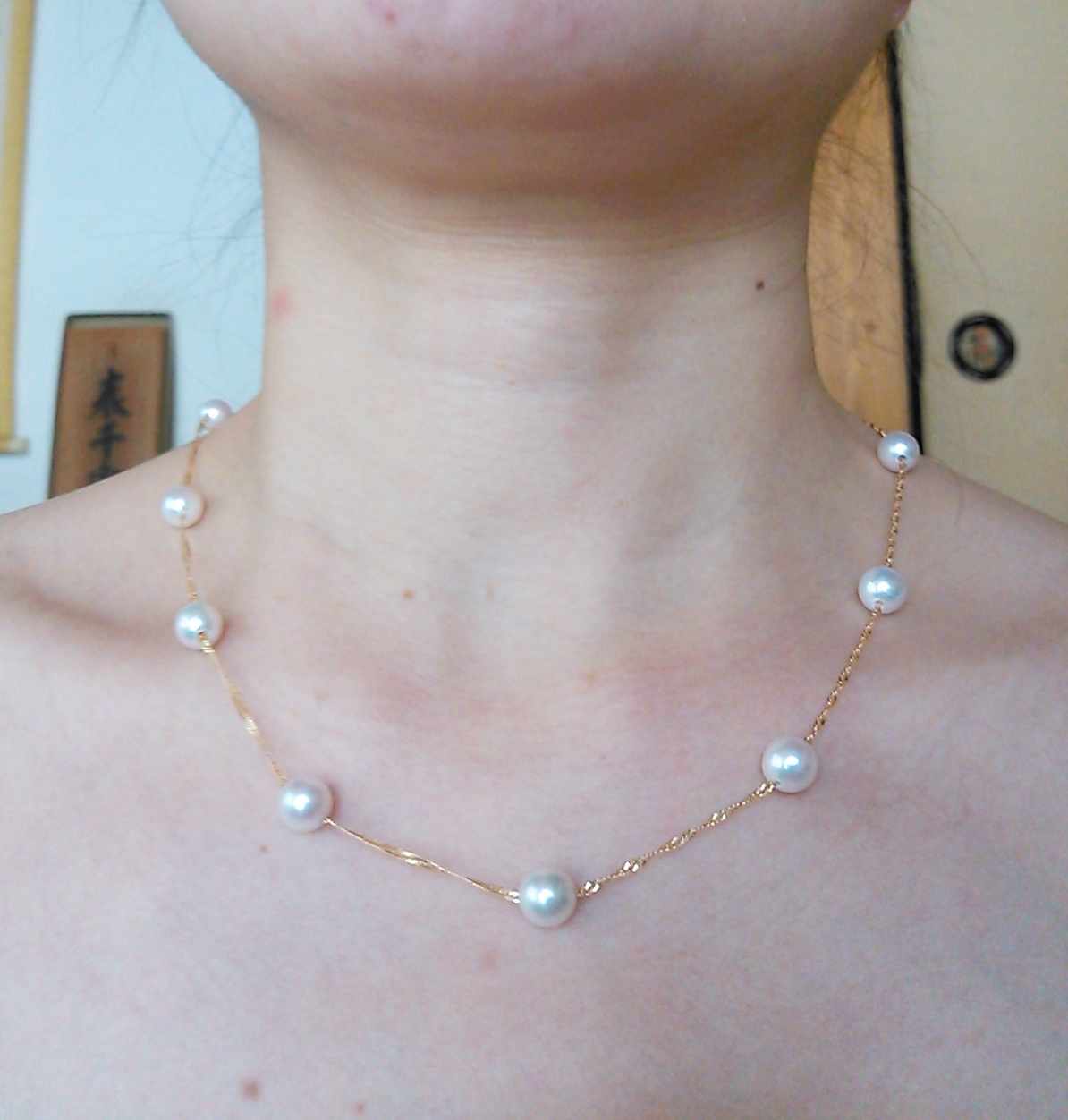 【楽天市場】真珠【真珠 ネックレス】あこや真珠 パール K18 ネックレス ベビーパール ステーションネックレス【パール ネックレス
