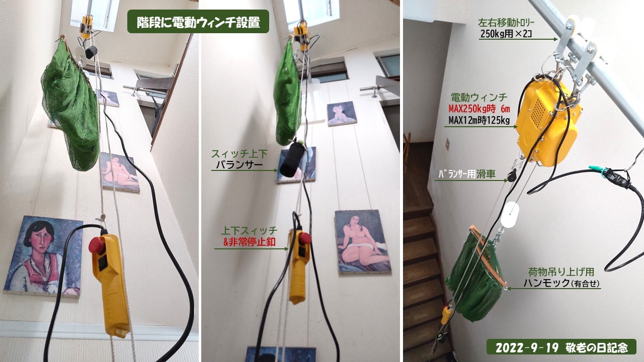 楽天市場】三方良し 吊下げ式電動ホイスト250kg ワイヤー12M 楽天市場】三方良し 吊下げ式電動ホイスト250kg ワイヤー12M