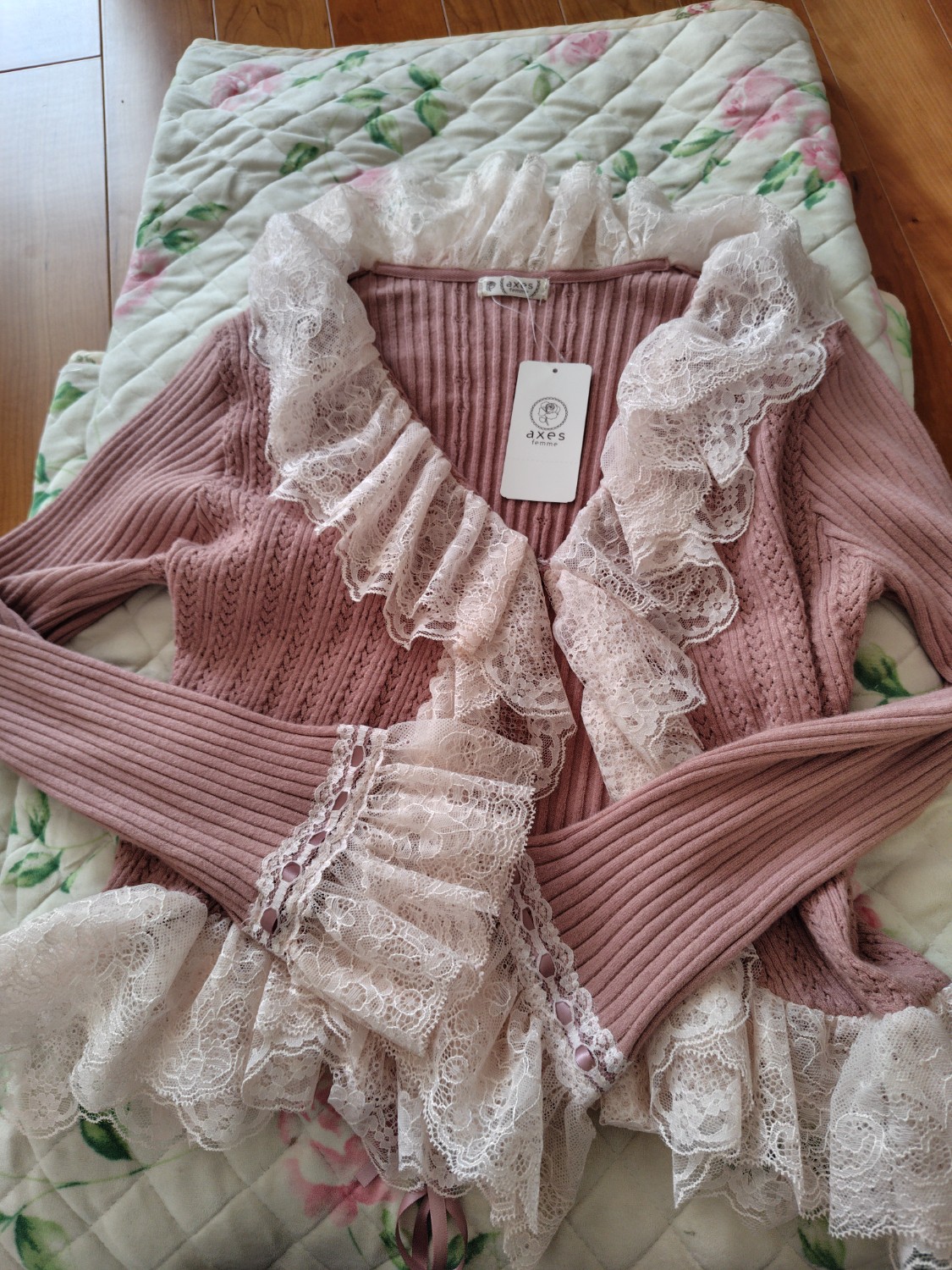 axes femme｜レースフリルニットボレロ | Rakuten Fashion(楽天