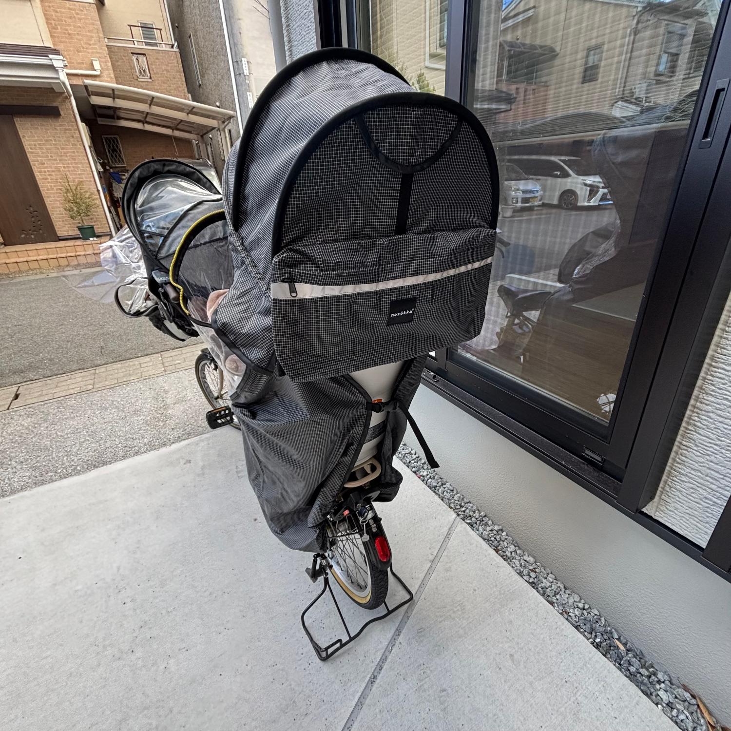 自転車 チャイルドシート 防寒 サンシェード ルーフ レインカバー 日除け 紫外線防止 寒さ対策 子供乗せ 後ろ乗せ後ろ ノロッカ レインカバー 後ろ乗せ レビュー画像10